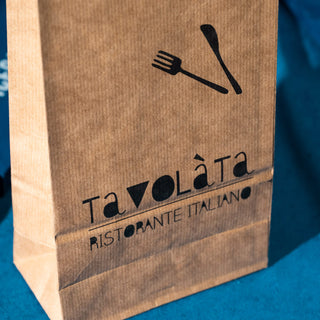 Eco friendly paper bags wholesale with custom restaurant branding