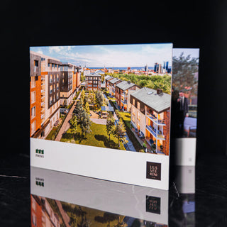 Luxury brochure printing for real estate residential development.
