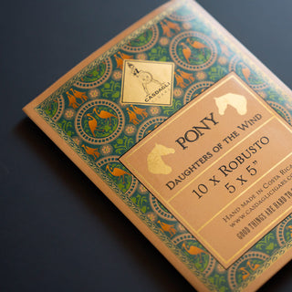 Custom gold foil print stickers on luxury cigar packaging