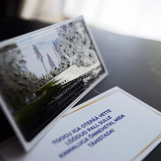 High-quality spot UV digital printing on custom golf club membership cards for Otepää Golf & Country Club.